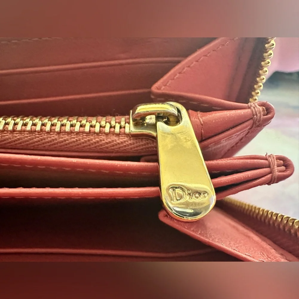 Dior Cannage Wallet (EUC; Pink)